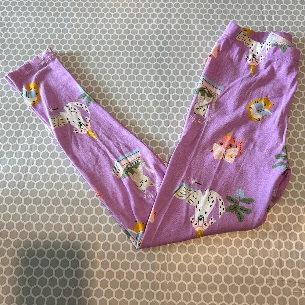 Carter's Lavender Animal & Book Print Pajama Set - Girls